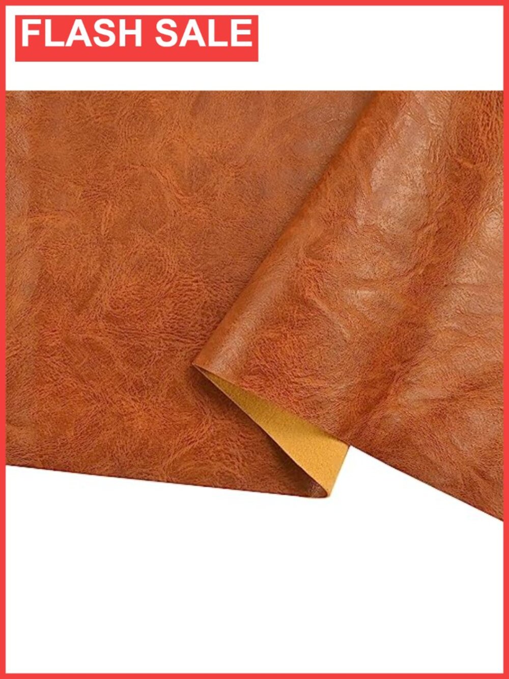 Soft Faux Leather Fabric 1mm Thick PU Material 59x54 Inch for Crafts